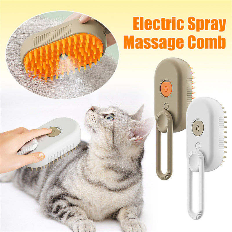 Dampfbürste für Katzen, Dampfbürste für Hunde, 3-in-1, elektrische Sprühbürste für Katzenhaare zur Massage, Fellpflegekamm für Haustiere, Haarentfernungskämme, Haustierprodukte