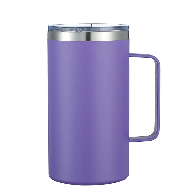 24oz Stainless Steel Coffee Cup Thermos Mug Leak-Proof Travel Thermal Vacuum Flask Insulated Water Bottle