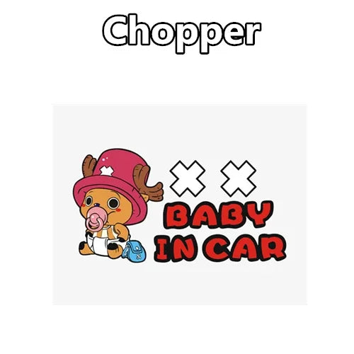 Car Stickers Japan Anime Baby In Car on Board Decals Auto Tuning Styling Laptop decal for refrigerator helmet luggage 19cm*11cm