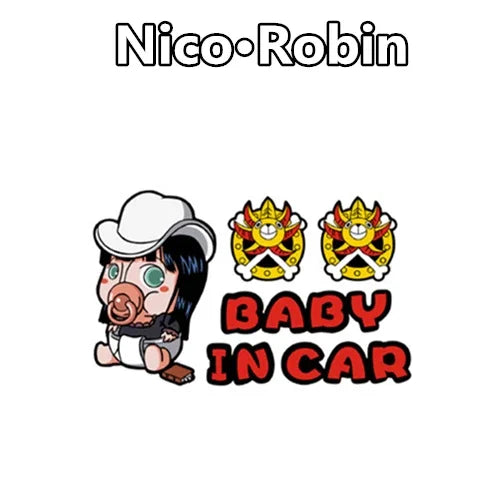 Car Stickers Japan Anime Baby In Car on Board Decals Auto Tuning Styling Laptop decal for refrigerator helmet luggage 19cm*11cm