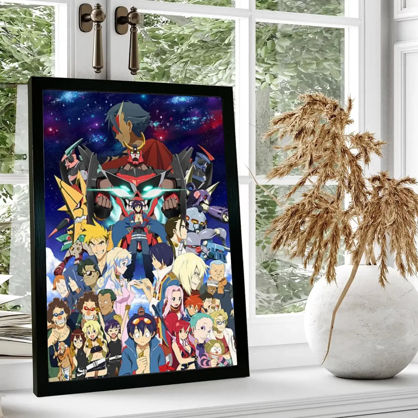 Gurren Lagann Anime Canvas Art Poster and Wall Art, Picture Print, Modern Family Bedroom Decor,Decorative painting