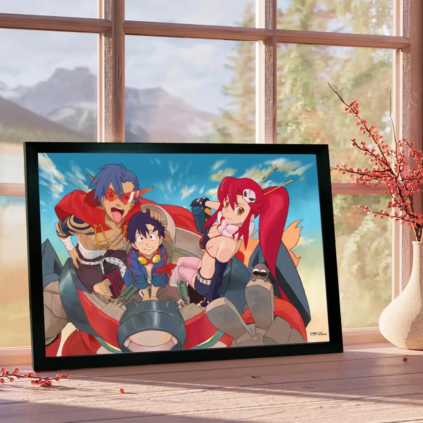 Gurren Lagann Anime Canvas Art Poster and Wall Art, Picture Print, Modern Family Bedroom Decor,Decorative painting