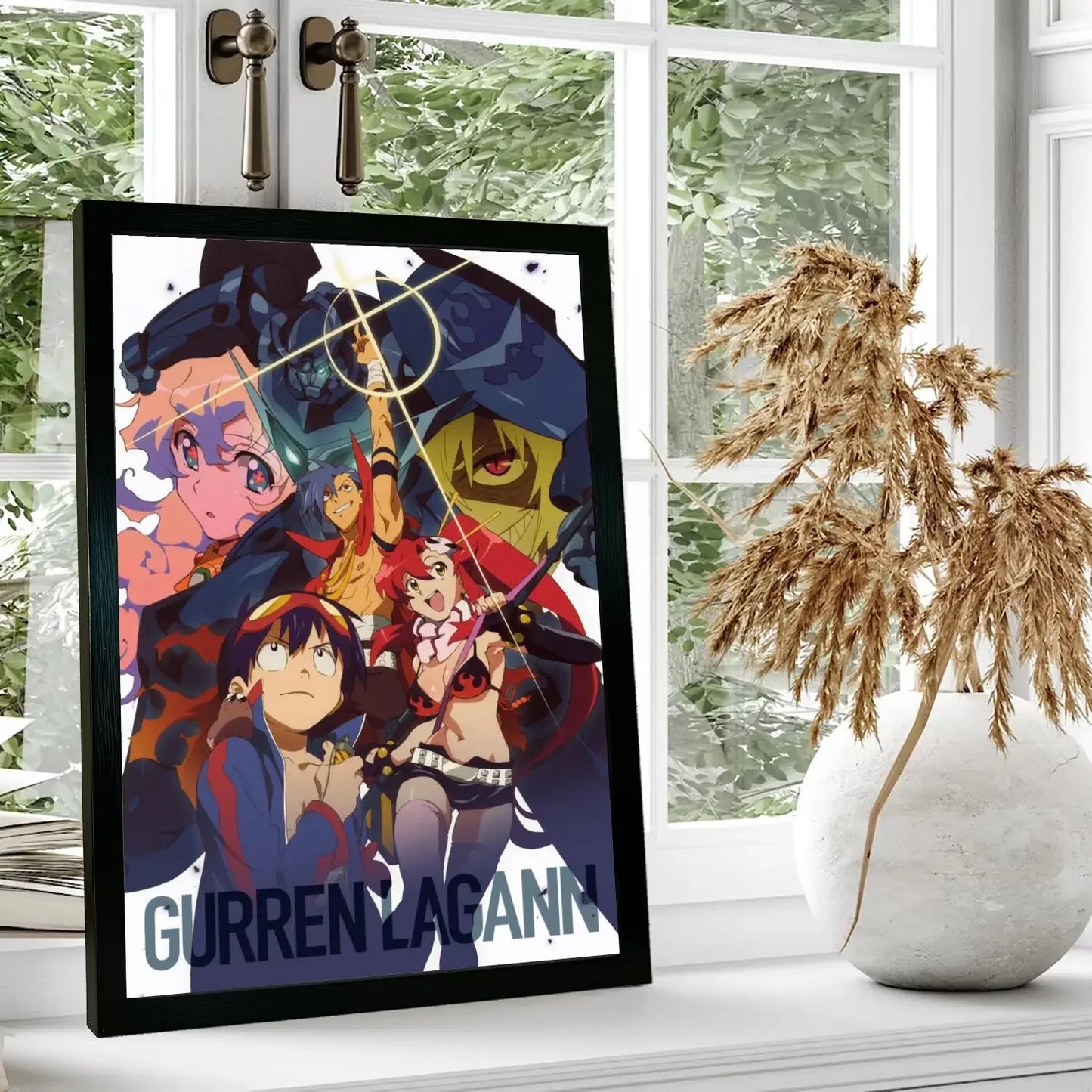 Gurren Lagann Anime Canvas Art Poster and Wall Art, Picture Print, Modern Family Bedroom Decor,Decorative painting