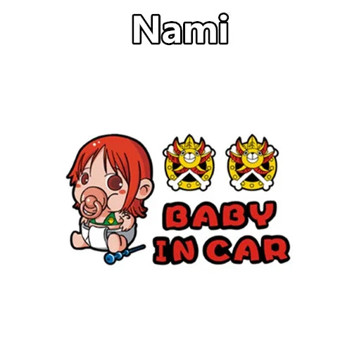 Car Stickers Japan Anime Baby In Car on Board Decals Auto Tuning Styling Laptop decal for refrigerator helmet luggage 19cm*11cm