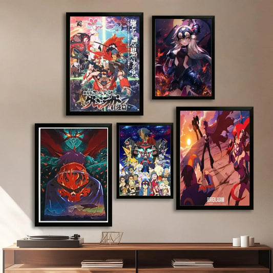 Gurren Lagann Anime Canvas Art Poster and Wall Art, Picture Print, Modern Family Bedroom Decor,Decorative painting