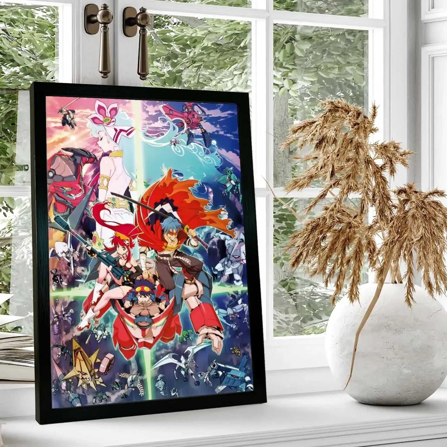 Gurren Lagann Anime Canvas Art Poster and Wall Art, Picture Print, Modern Family Bedroom Decor,Decorative painting