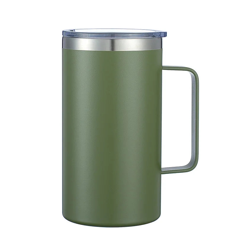 24oz Stainless Steel Coffee Cup Thermos Mug Leak-Proof Travel Thermal Vacuum Flask Insulated Water Bottle