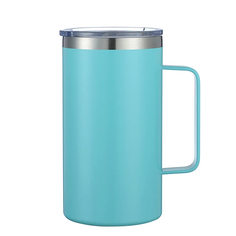 24oz Stainless Steel Coffee Cup Thermos Mug Leak-Proof Travel Thermal Vacuum Flask Insulated Water Bottle