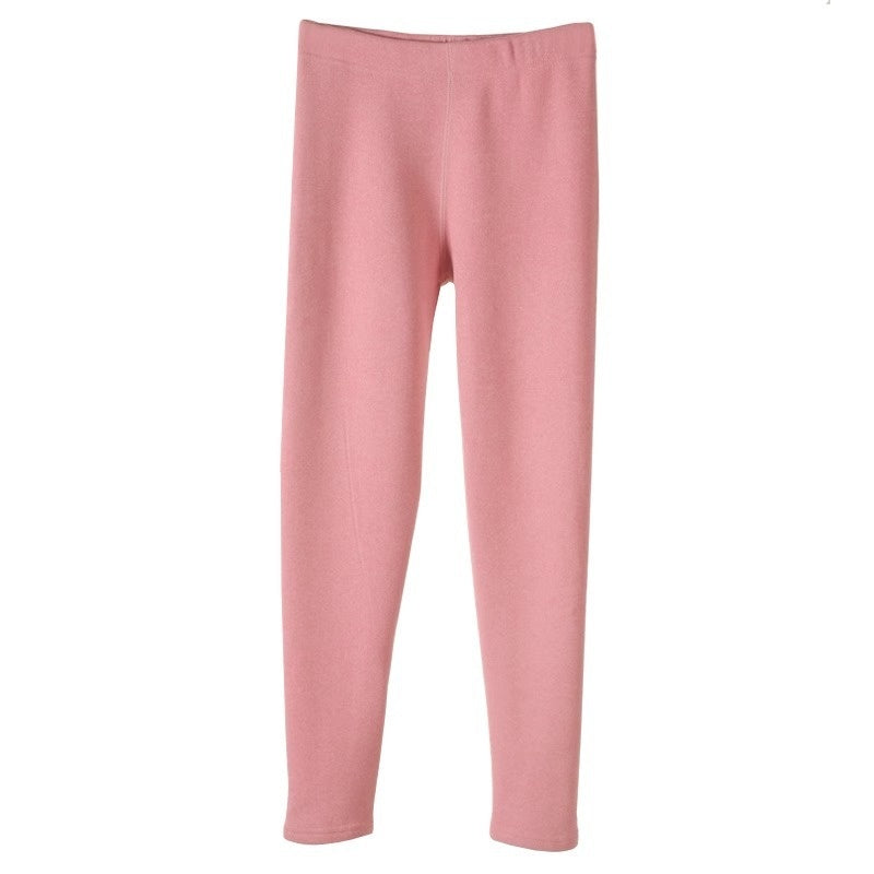 Warm Cashmere Leggings Winter Solid Slim Pants Fashion Trousers For Women Clothing